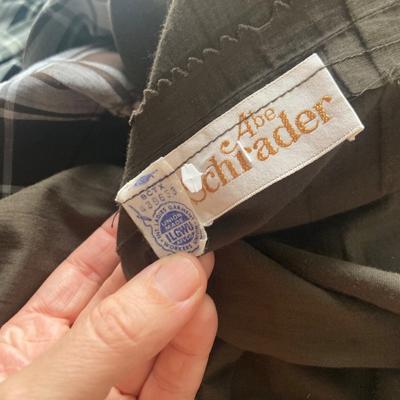 I. Magnin Abe Schrader 1960s 60s vintage summer dress suit in brown plaid - Picture 15 of 15